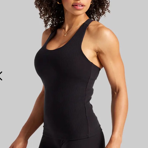 BYLT Olive Green Ribbed Tank Top Size Smal - Picture 4 of 8